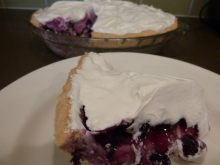 gluten free, egg free blueberry pineapple icebox pie