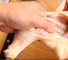 popping thigh joint on whole chicken
