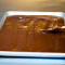 gluten free texas chocolate sheet cake batter in pan
