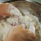 sheeting in the butter by hand