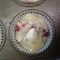 gluten free raspberry cream cheese batter in pan